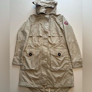 Canada Goose Women's Beige Hooded Trench Coat